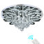 Lustre empire en cristal 16 lumières avec détails en cristal