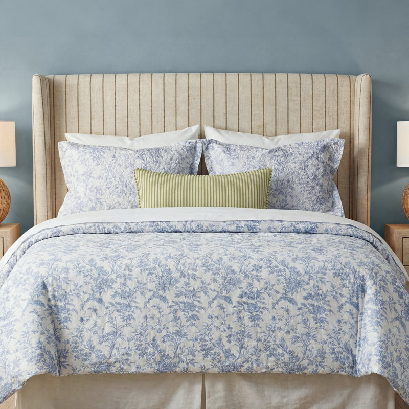 Bellfield Upholstered Headboard, Twin, Classic Talc Linen