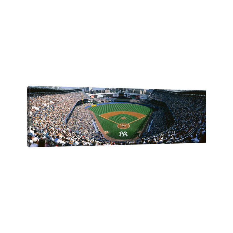 High Angle View Of A Baseball Stadium, Yankee Stadium, New York City, New York State, USA by Panoramic Images - Wrapped Canvas Panoramic Print