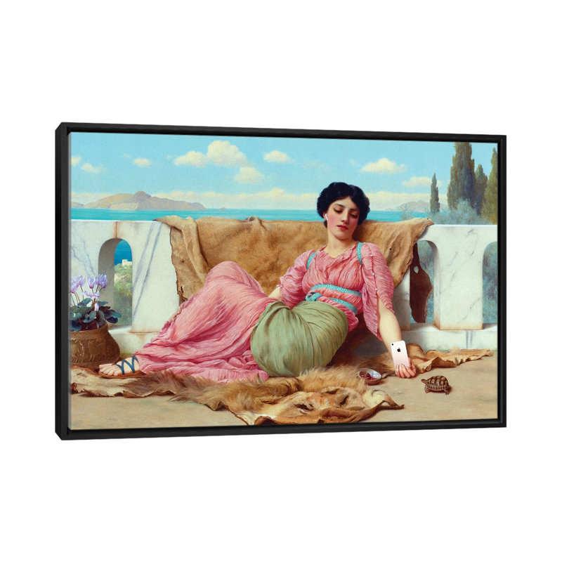 « music », impression sur toile, H 18 po x l 26 po x P 1,5 po, Pas de tapis, Toile encadrée noire