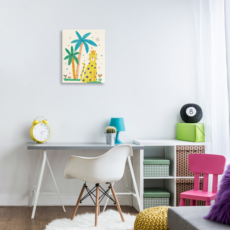 «Baby Cougar in Jungle», art mural sur toile par Irene Chan, H 20 po x l 16 po