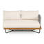 Ensemble de conversation d'extérieur 6 places en bois d'acacia avec table basse, corde beige