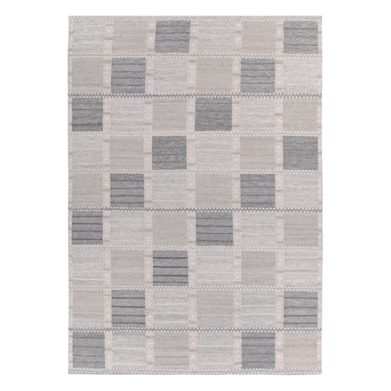 Scandinavian Wool Geometric Area Rug, Rectangle 10' x 14'