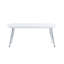 Table basse Patina, finition blanche et chrome