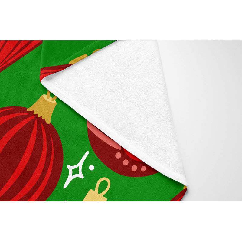 Jeté Ornaments, L 80 po x l 60 po, Vert