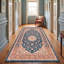 Tapis Granite2 traditionnel à médaillon délavé, style persan, bleu sarcelle, or et crème, lavable à la machine, antidérapant, à poils courts, pour l'intérieur et l'extérieur, adapté aux animaux domestiques, idéal pour le salon, la chambre, la salle à manger, l'entrée, le couloir ou le bureau.-638352079
