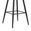 Ensemble de 2 tabourets de bar en chenille avec pieds en fer noir, tabourets de comptoir modernes pour îlot de cuisine-509437688