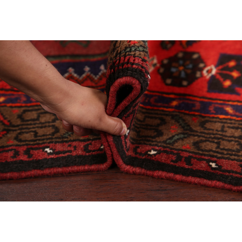 One-of-a-Kind 3'3" X 4'8" New Age Wool Area Rug in Red
