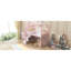 Lit mezzanine en métal avec toit et boîte de rangement, simple, rose-742837180