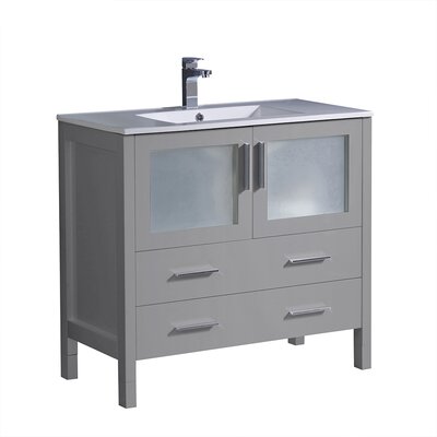 Fresca Torino 36"" Free-Standing Single Sink Bathroom Vanity Set -  FCB6236GR-I