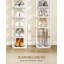 Vertical Shoe Rack, Narrow Shoe Rack For Small Space, Wooden Shoes Organizer With Hooks, Adjustable Slim Shoes Tower for Entryway, Living Room, Bedroom, White -1582477515