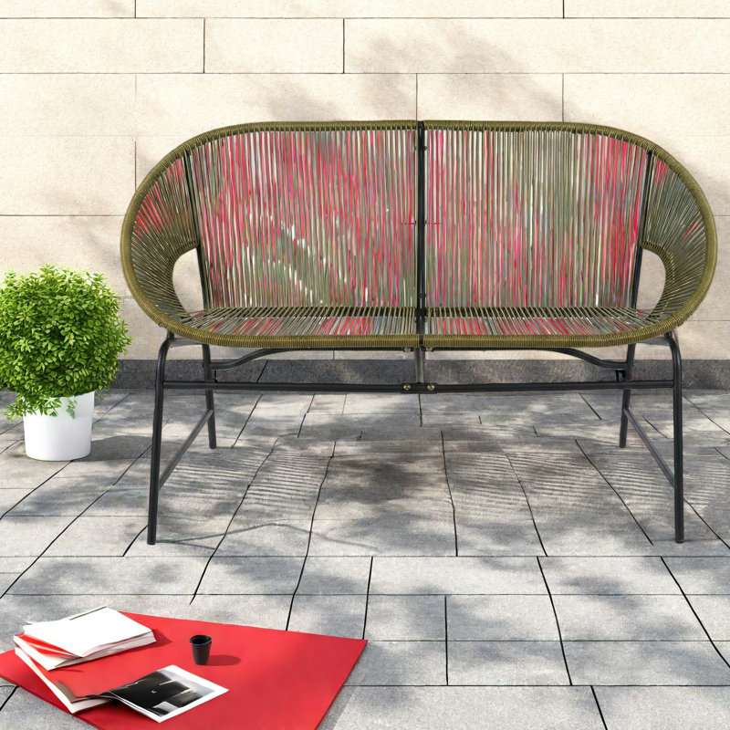 Spacious Patio Sofas, Pe Rattan Iron Frame, Modern Rustic Porch