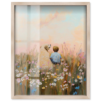 Sunset Companions Shadowbox Print Cute Farmhouse Art by Art Remedy