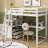 Evo 2 Drawer Loft Bed with Built-in Desk and Shelves-895083768-921547986