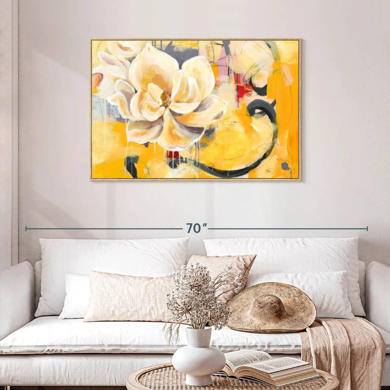 Charme du Sud, Cadre flottant en bois naturel, 43 po x 29 po
