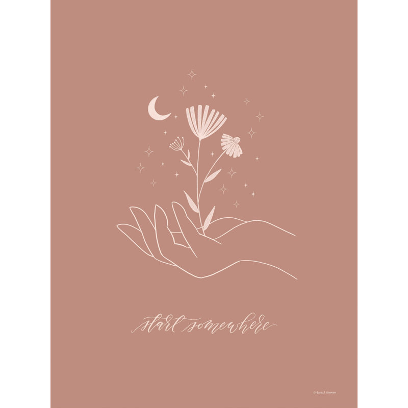 «Start Somewhere» par Rachel Nieman, reproduction sur toile tendue, L 12 po x H 16 po