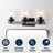 Borth Iron/Seeded Glass Rustic Farmhouse LED Vanity Light-19216085-23242565
