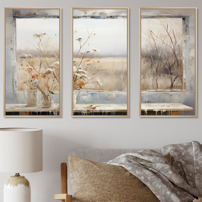 «Winter Meadow View Calmness III», art mural prairie