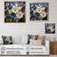 «Blue and White Seasonal Flowers Collage VI», reproduction sur toile-2110297975-2110297986