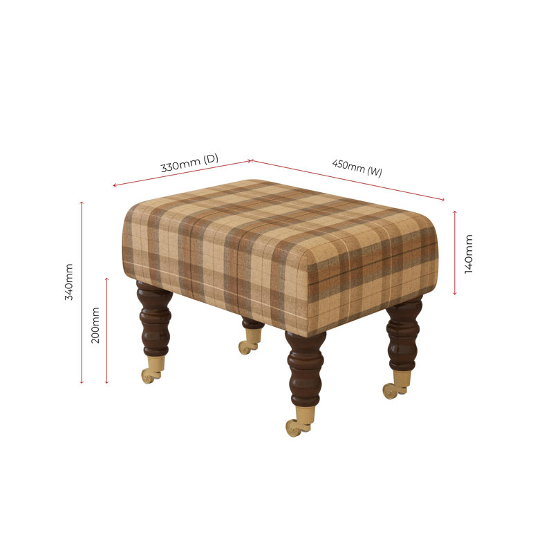 Manufactured Wood Accent Stool, Mahogany