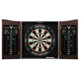 Viper Vault Shot King Sisal Bristle Dartboard and Cabinet Set