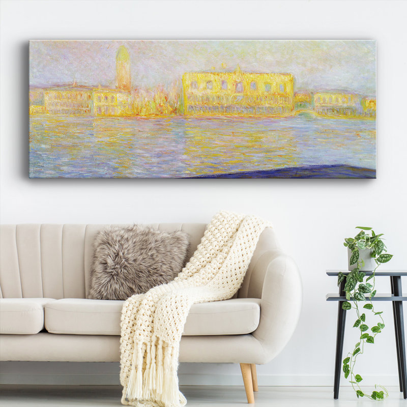 Monet sur toile, H 8 po x l 20 po x P 1,5 po