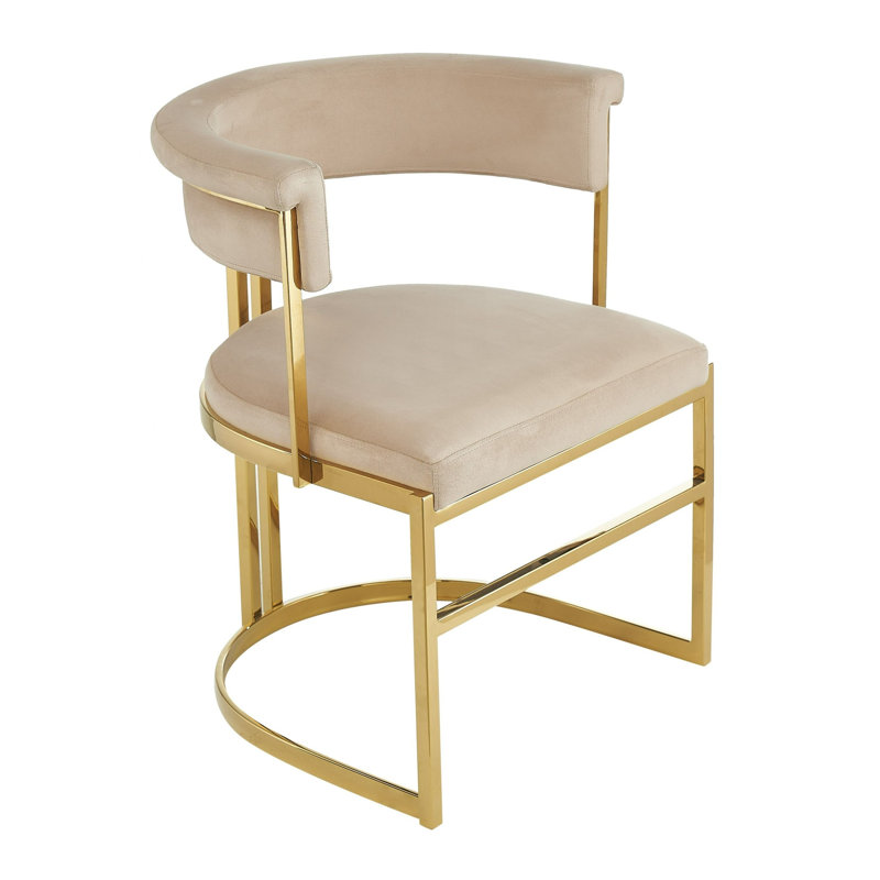 Chaise avec accoudoirs en velours Baten
