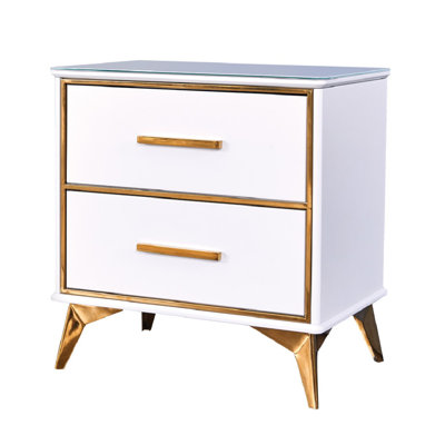 60cm W Manufactured Wood Bedside Table