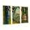 «Blossoming And Vibrant Jungle Flora II», reproduction sur toile 3 pièces