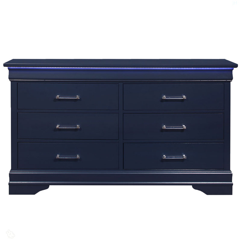 Commode Charlston avec DEL, Bleu