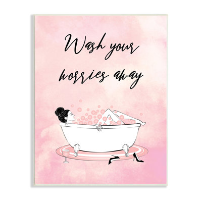 «Bubble Bath Glam Pink Bubbles», art textuel