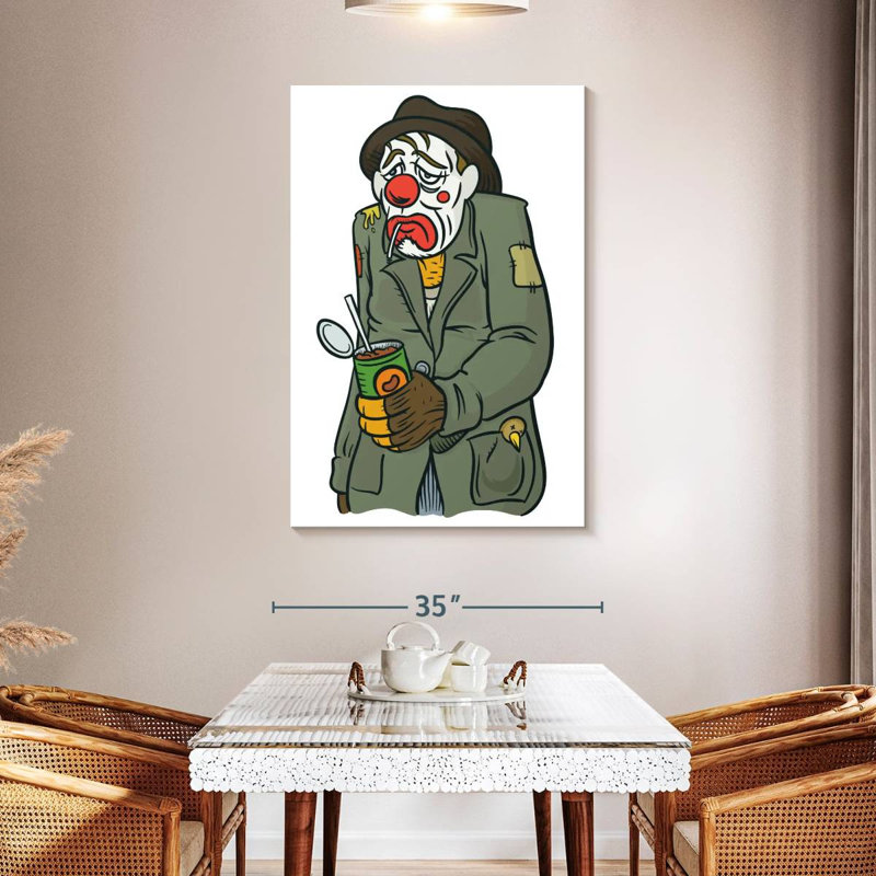 Leisha Hobo Clown, 48" H x 32" W