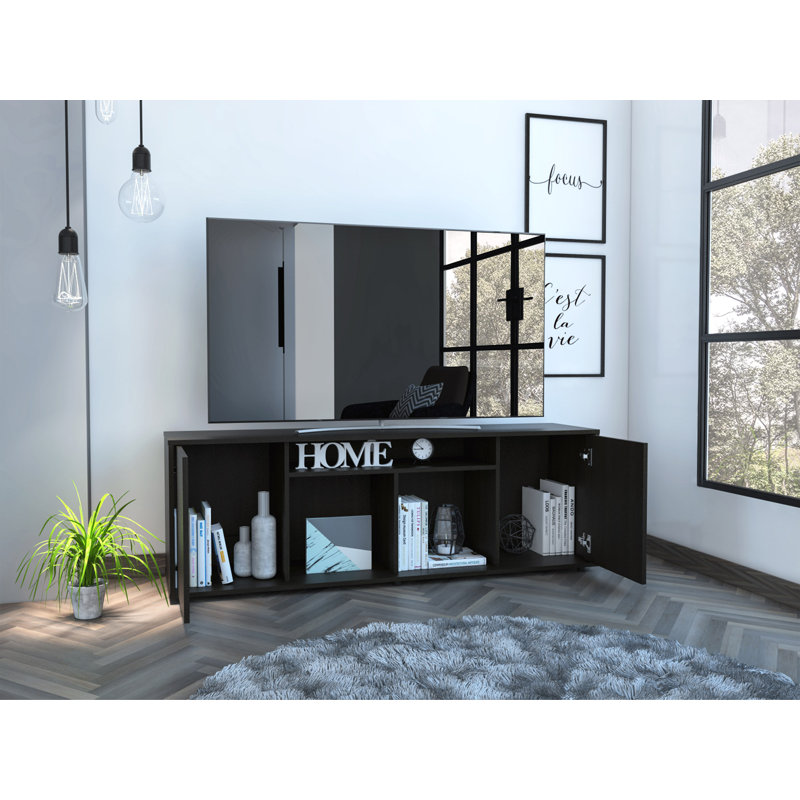 Meuble télé pour téléviseur de 78 po ou moins, Noir
