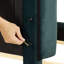Structure de lit contemporain en velours pour grand lit