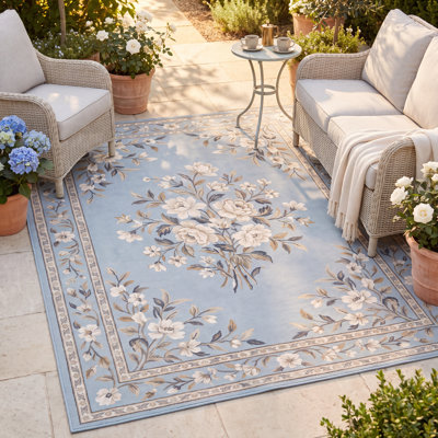 Tapis Isobar Floral Bleu Ivoire Or Gris Beige Antidérapant à poils courts Intérieur Extérieur Adapté aux animaux domestiques Salon Chambre Salle à manger Entrée Couloir Bureau Cuisine Motif bouquet ou taupe Facile à nettoyer Tapis imprimé ultra doux à bords ourlés et lavable