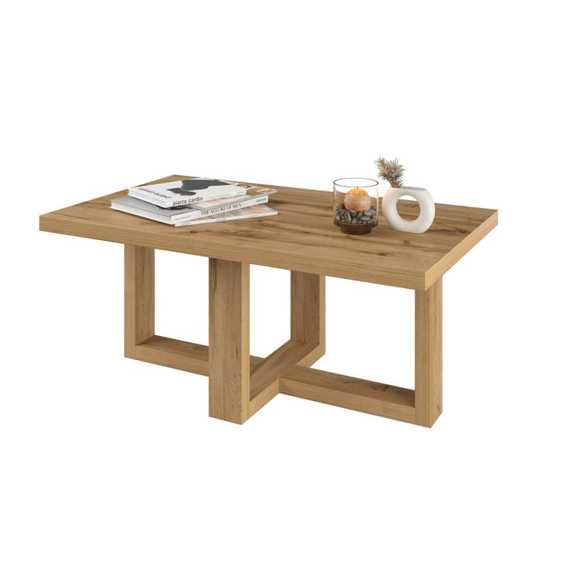 Shuyao Coffee Table with Storage, Oak/Oak 