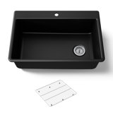 Kennon™ 33" x 22" x 10-1/8" Neoroc™ Under-Mount Single-Bowl Kitchen Sink