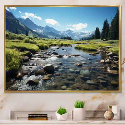 USA Rocky Mountain National Park River I - Usa Framed Canvas Print Wall Art