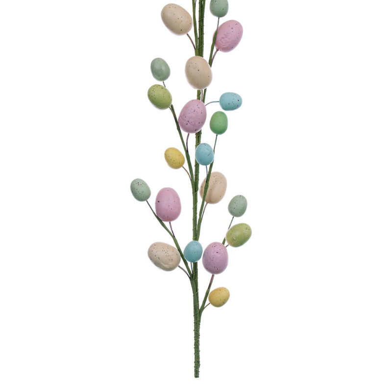Vickerman 52" Artificial Pastel Easter Egg Garland. Features pastel Easter eggs on a wired spine.