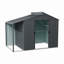 300cm W Outdoor Galvanized Steel Storage Shed with Lean-to