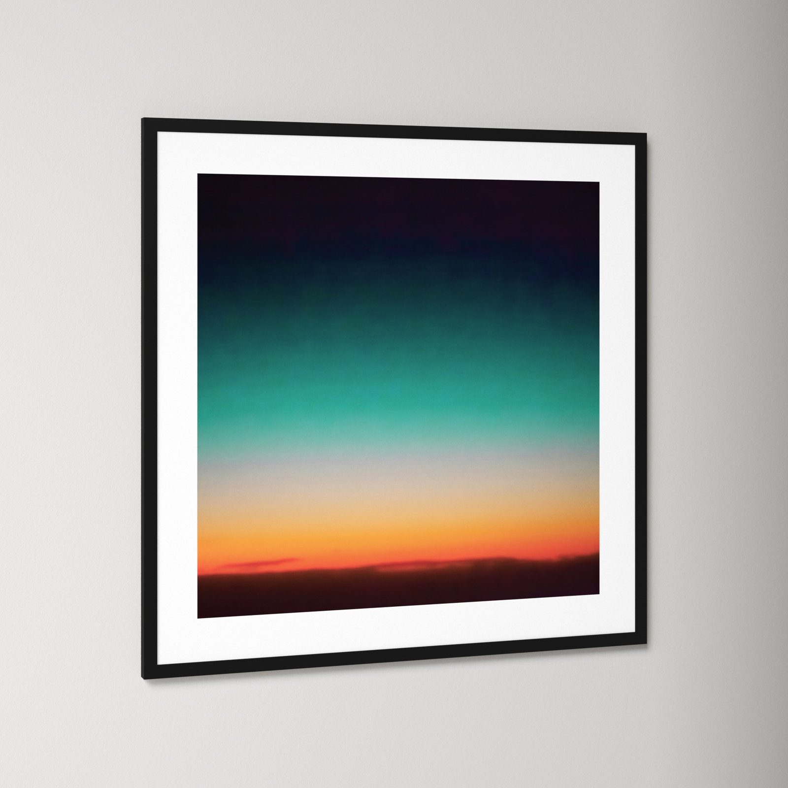 Sunrise Flying by Caroline Mint, Black, 33.25" H x 33.25" W x 0.88" D