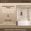 Porte de baignoire coulissante double semi-cadre l 59 po x H 56 po-94329578