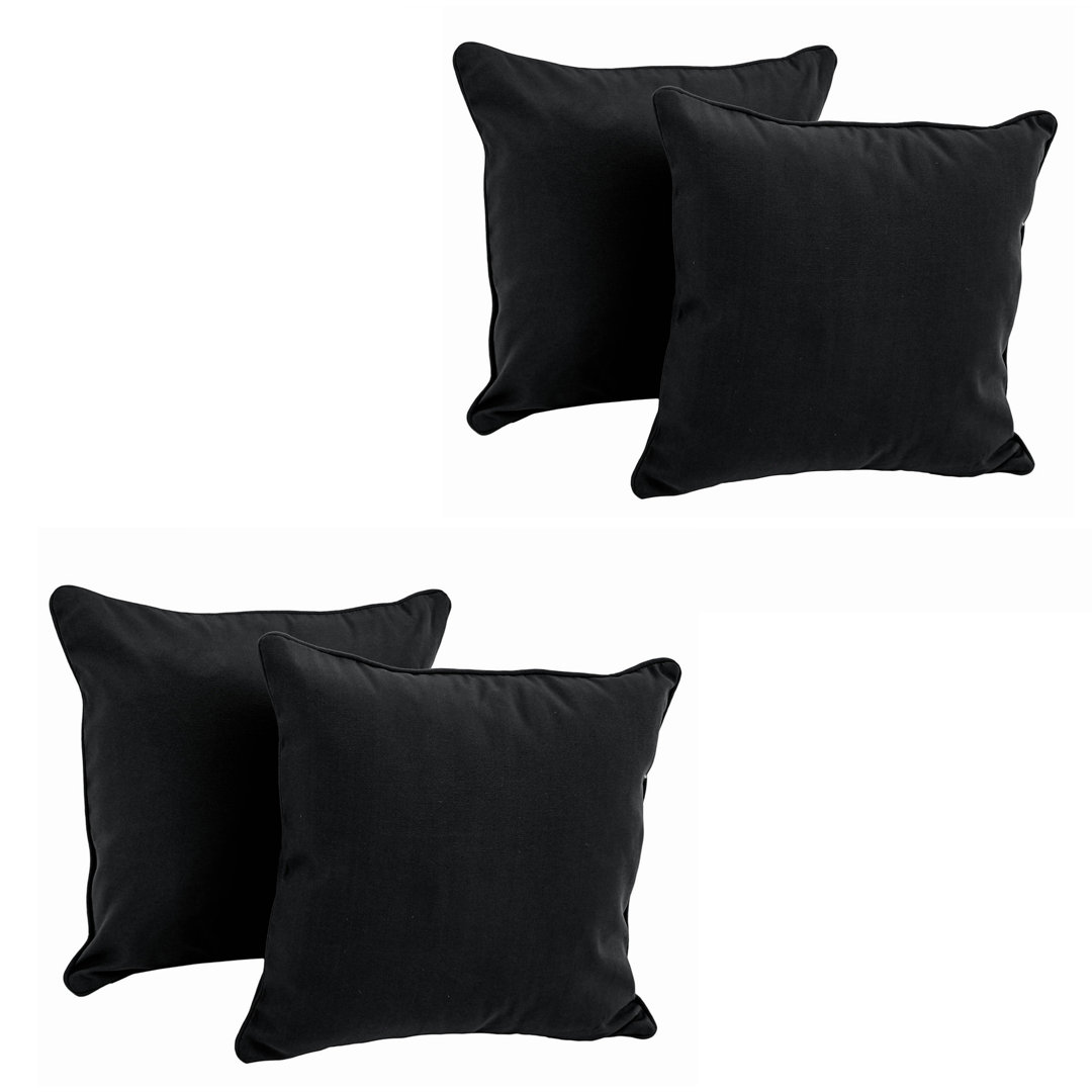  Square Pillow Cover and Insert (Set of 4) Blazing Needles 