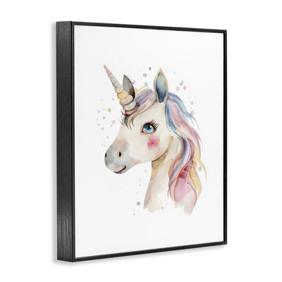 Dreamy Pastel Unicorn Framed Giclee, design by LSR Design Studio