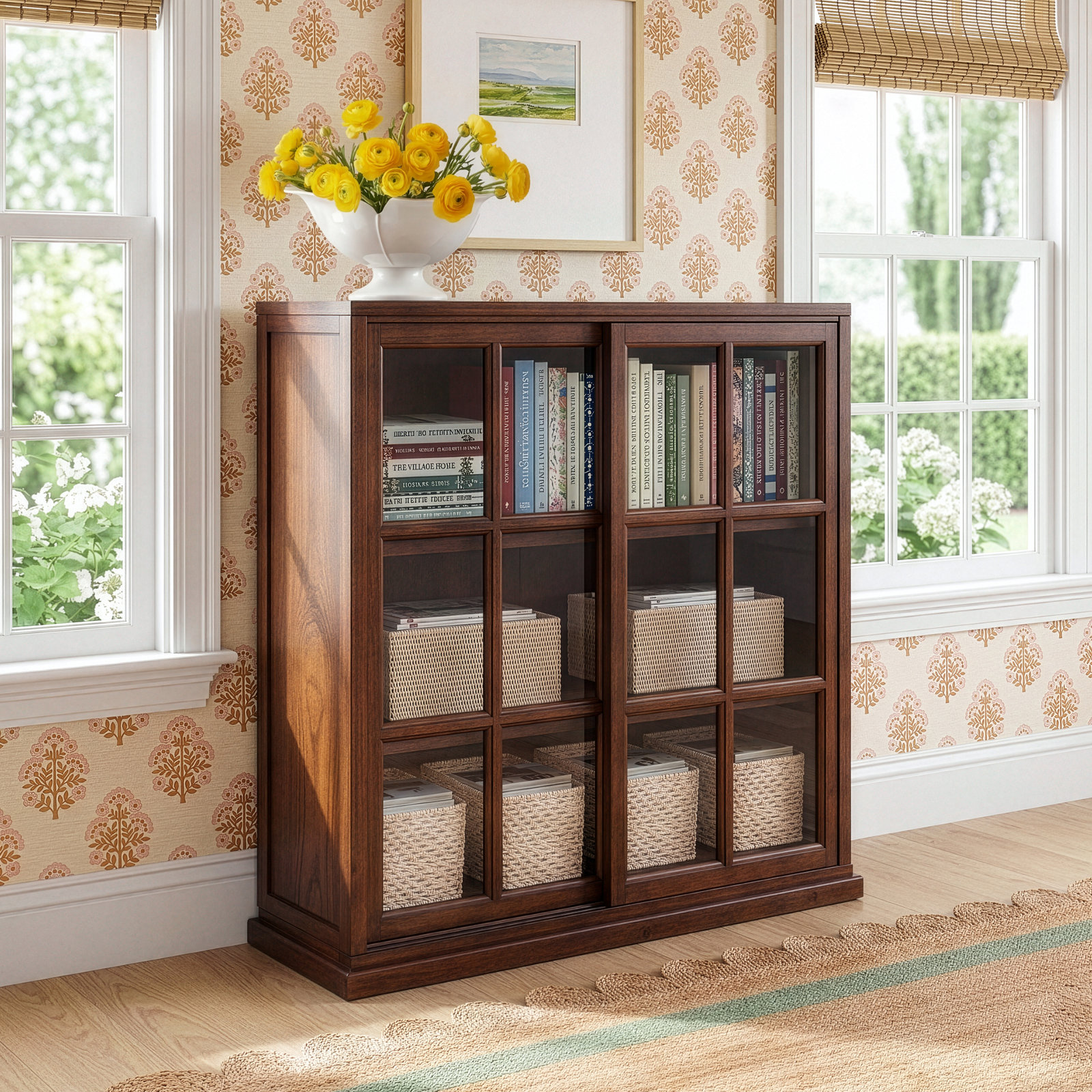 Fayette Standard Bookcase, Dark Teak