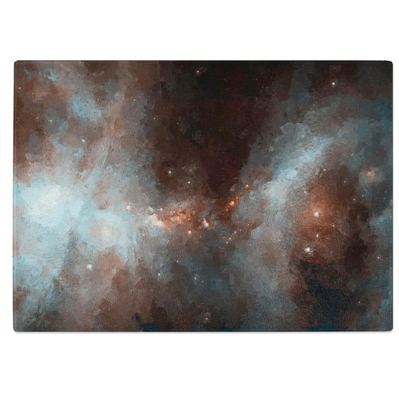 Tempered Glass Universe in Abstract Vol.15 Chopping Board, 39 cm W x 28.5 cm L