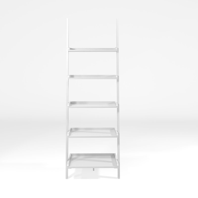 189cm H x 57cm W Ladder Bookcase, White, 182 H x 63.5 W