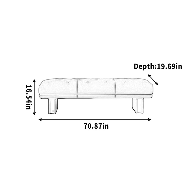 Garretson, H 16,54 po x l 70,87 po x P 19,69 po