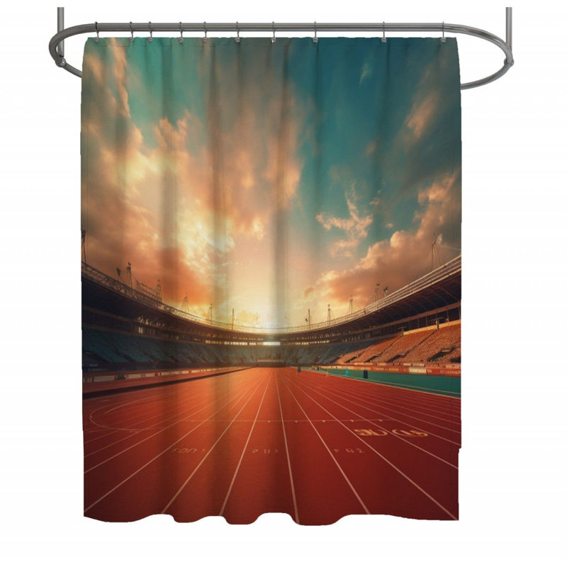 Rideau de douche Track - Décoration de salle de bain Race, H 73 po x l 70 po