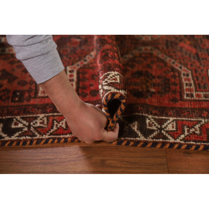 Tapis tribal à motif géométrique 3x4